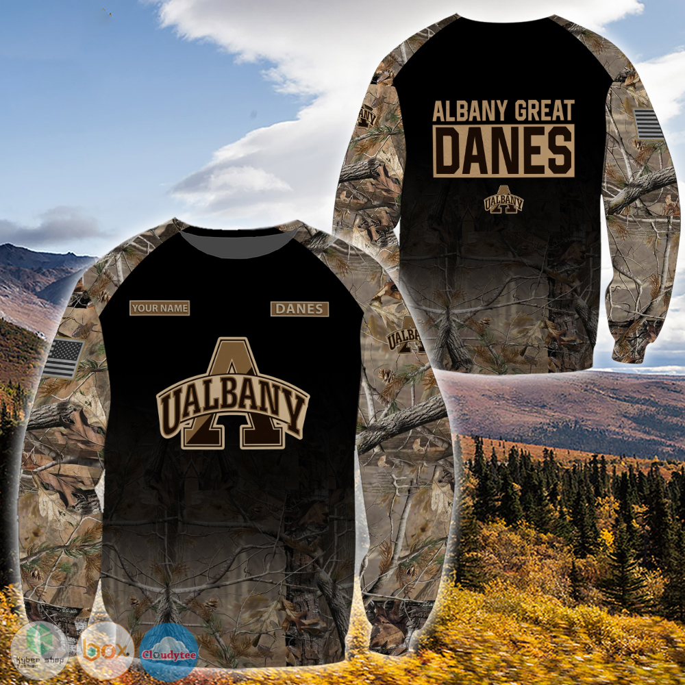 Personalized Albany Great Danes hunting camo custom jersey shirt, hoodie 3 Personalized Albany Great Danes hunting camo custom 3d shirt hoodie 1 2