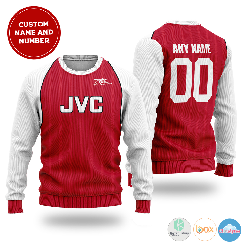Personalized Arsenal JVC custom ugly Christmas sweater 1 Personalized Arsenal JVC custom christmas sweater