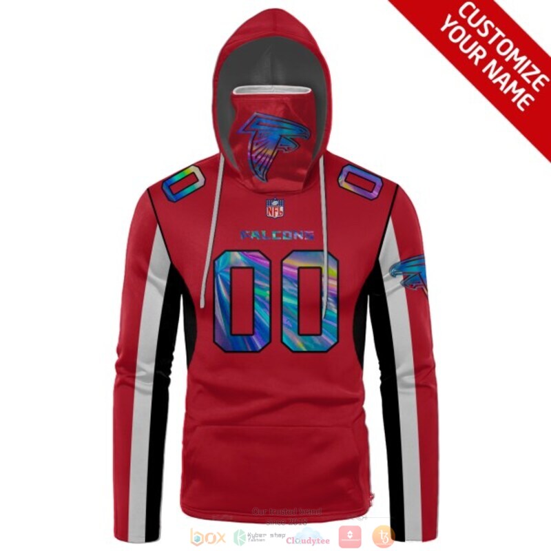 Personalized Atlanta Falcons NFL red custom 3d hoodie mask 1