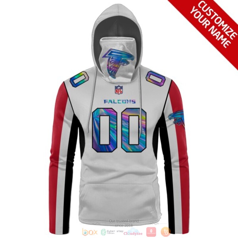 Personalized Atlanta Falcons NFL white custom 3d hoodie mask 1
