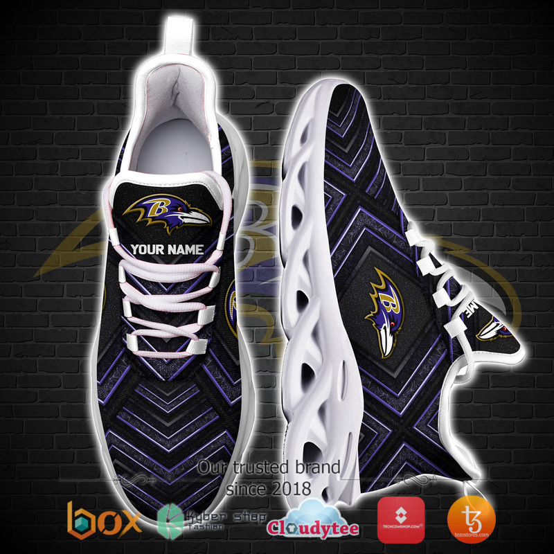 Baltimore Ravens Personalized Custom Clunky max soul Sneaker 4 Personalized Baltimore Ravens Custom Clunky max soul shoes 1 2 3
