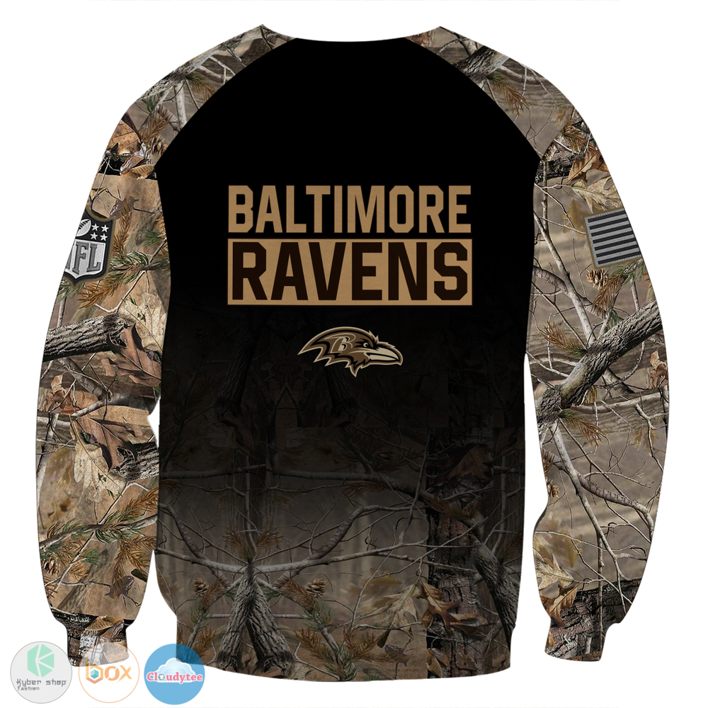 Personalized Baltimore Ravens hunting camo NFL custom jersey shirt, hoodie 5 Personalized Baltimore Ravens NFL hunting camo custom 3d shirt hoodie 1 2 3 4