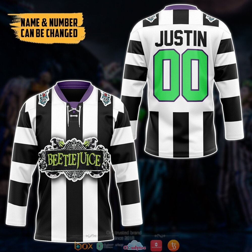 Beetlejuice Sandworm custom Personalized hockey jersey 3 Personalized Beetlejuice Sandworm custom hockey jersey 1 2