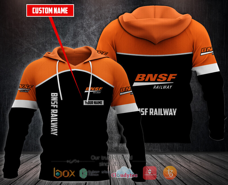 Personalized Bnsf Railway Fleece Hoodie 2 Personalized Bnsf Railway Fleece Hoodie 1