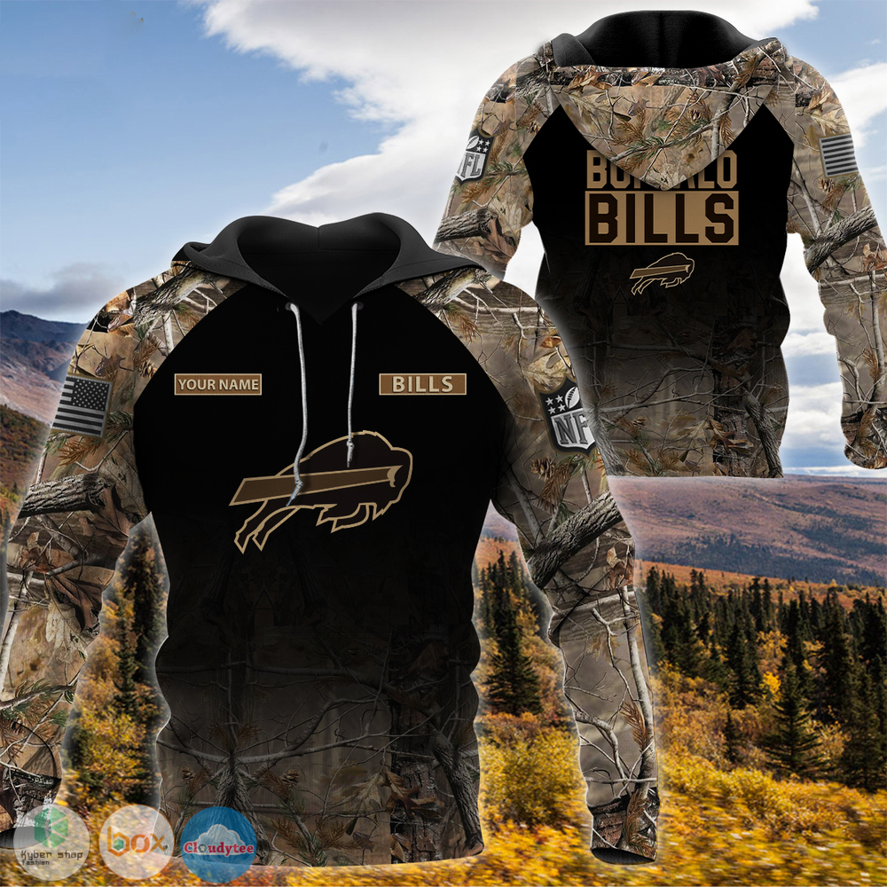 Personalized Buffalo Bills hunting camo NFL custom jersey shirt, hoodie 4 Personalized Buffalo Bills NFL hunting camo custom 3d shirt hoodie 1 2 3