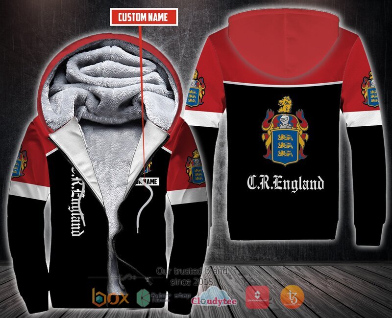 Personalized CR England Fleece Hoodie 1 Personalized CR England Fleece Hoodie