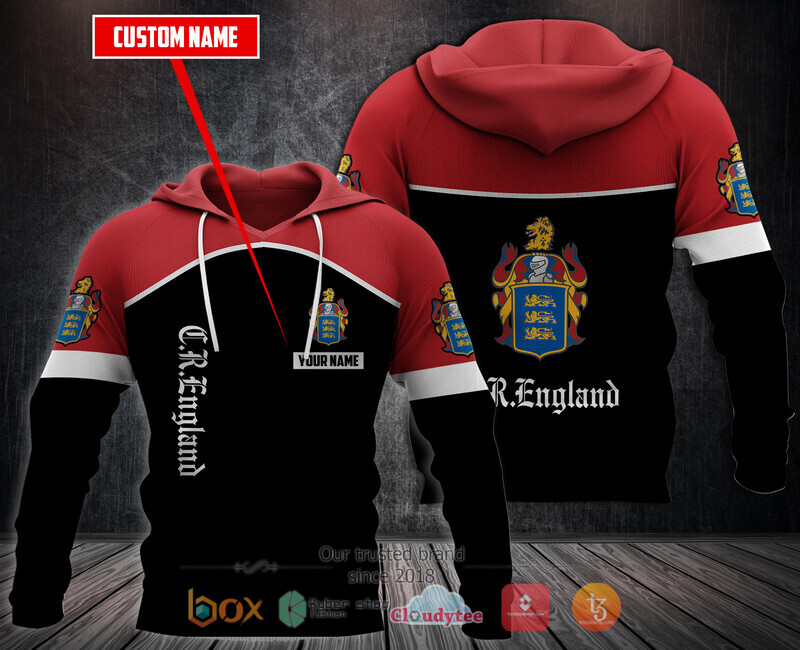 Personalized CR England Fleece Hoodie 2 Personalized CR England Fleece Hoodie 1