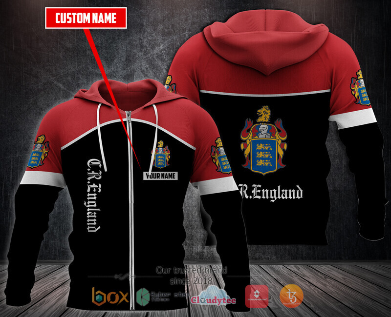 Personalized CR England Fleece Hoodie 3 Personalized CR England Fleece Hoodie 1 2