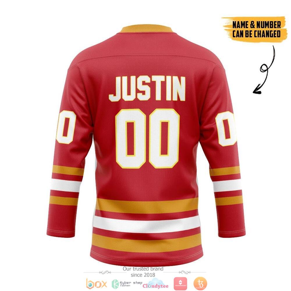 Personalized NHL Calgary Flames custom hockey jersey 2 Personalized Calgary Flames NHL custom hockey jersey 1