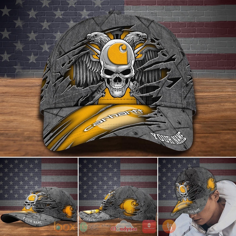 Personalized Carhartt Eagle Skull Wings Custom Cap