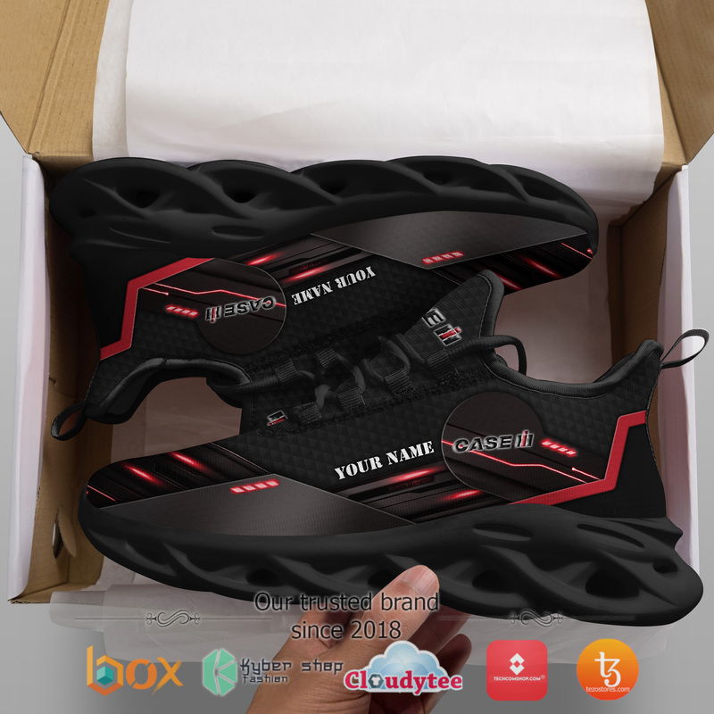 Case IH Tractor Personalized Custom Black Clunky Max Soul Sneaker 2 Personalized Case IH Tractor Shoes Custom Black Clunky Max Soul Shoes 1