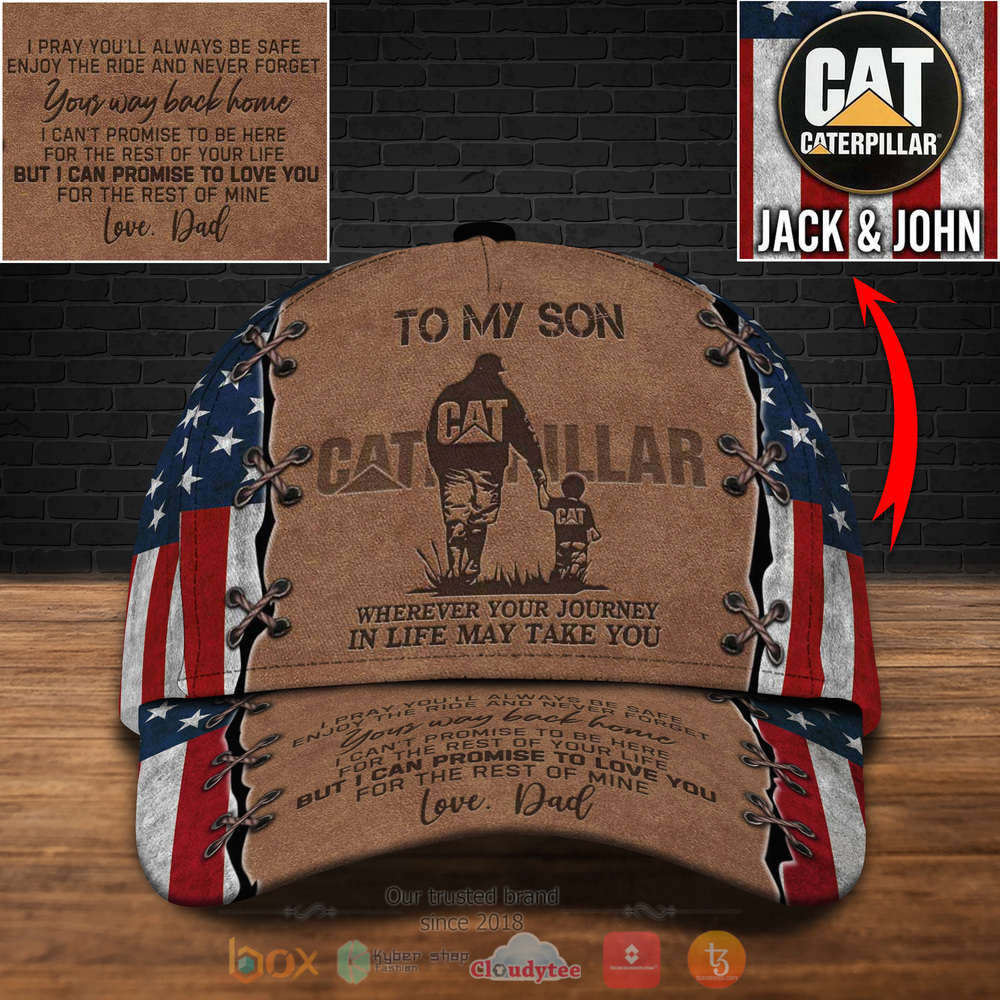 Personalized To My Son Caterpillar Custom hat Cap 5 Personalized Caterpillar To My Son Custom Cap 1 2 3 4