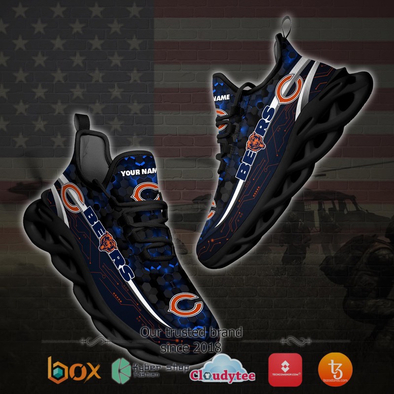 Chicago Bears Football Team Personalized Clunky Max Soul Sneaker 4 Personalized Chicago Bears Football Team Clunky Max Soul Shoes 1 2 3