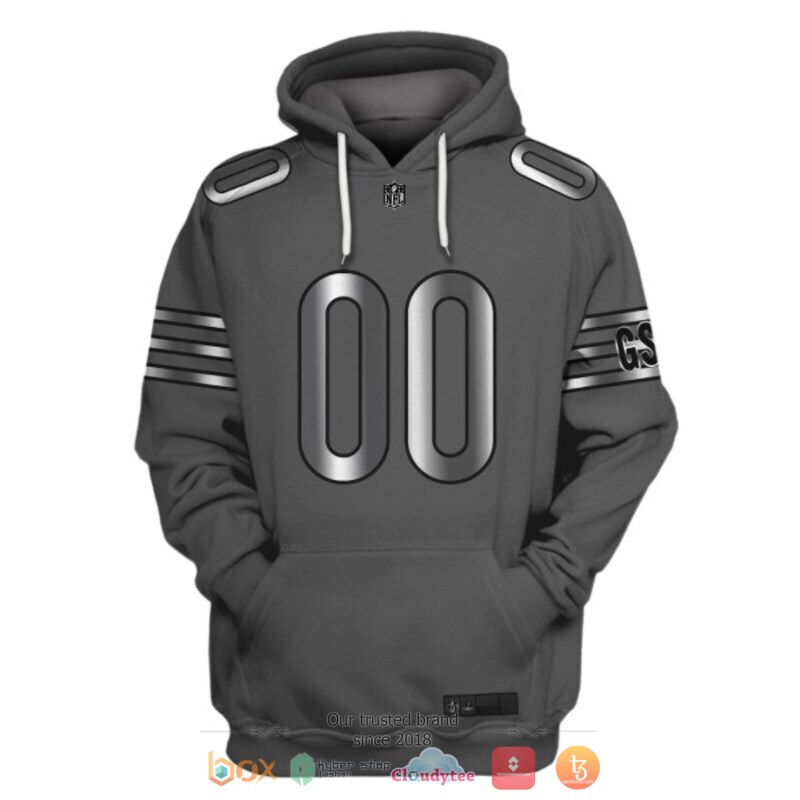 Chicago Bears NFL dark grey Personalized custom jersey shirt, hoodie 3 Personalized Chicago Bears NFL dark grey custom 3d shirt hoodie 1 2