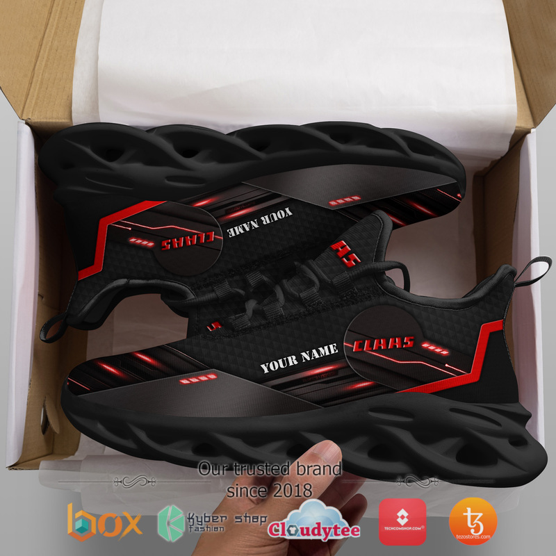 Claas Tractors Personalized Custom Black Clunky Max Soul Sneaker 2 Personalized Class Tractors Tractor Shoes Custom Black Clunky Max Soul Shoes 1