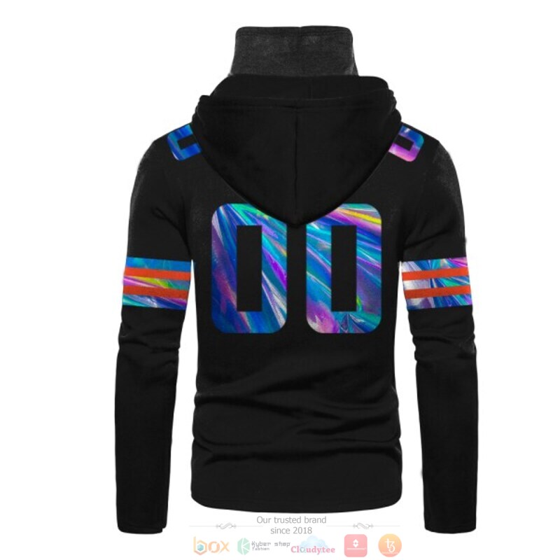 Cleveland Browns NFL black hologram Personalized custom 3d hoodie mask 3 Personalized Cleveland Browns NFL black hologram custom 3d hoodie mask 1 2