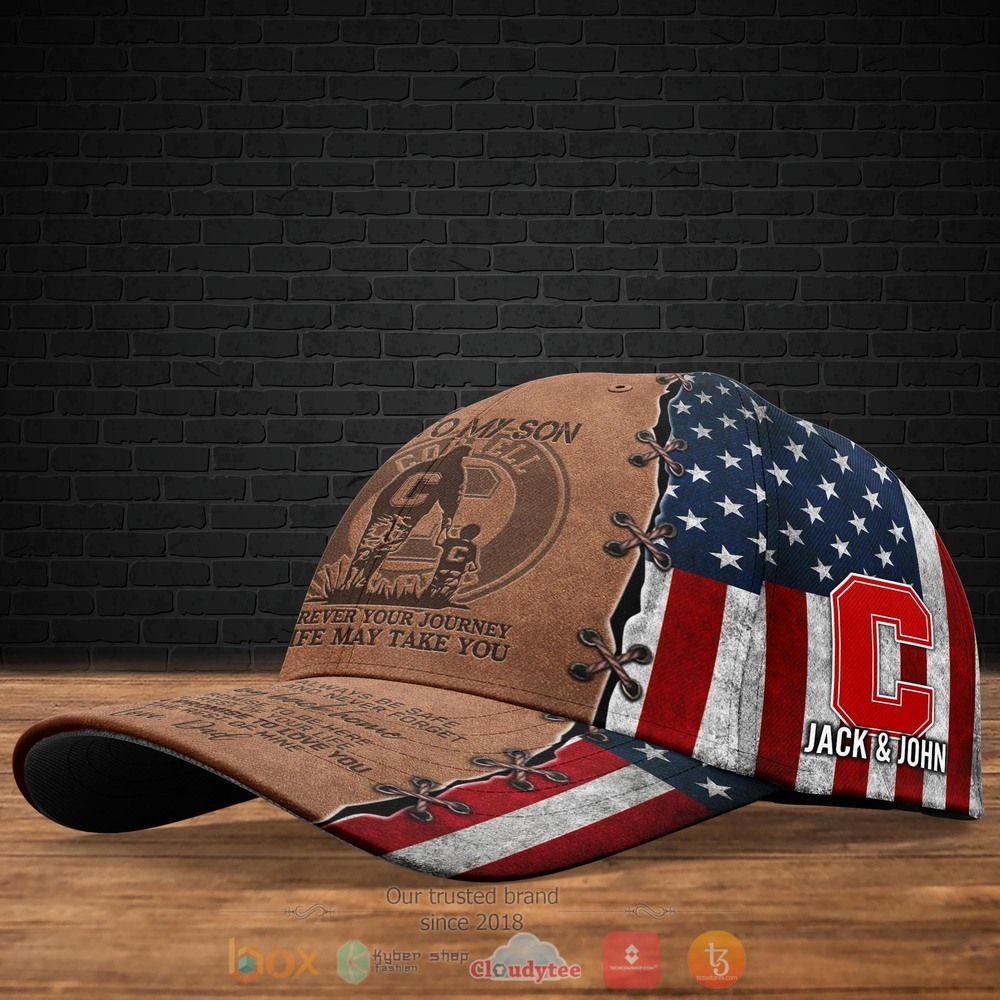Personalized To My Son Cornell Big Red Custom hat Cap 2 Personalized Cornell Big Red To My Son Custom Cap 1