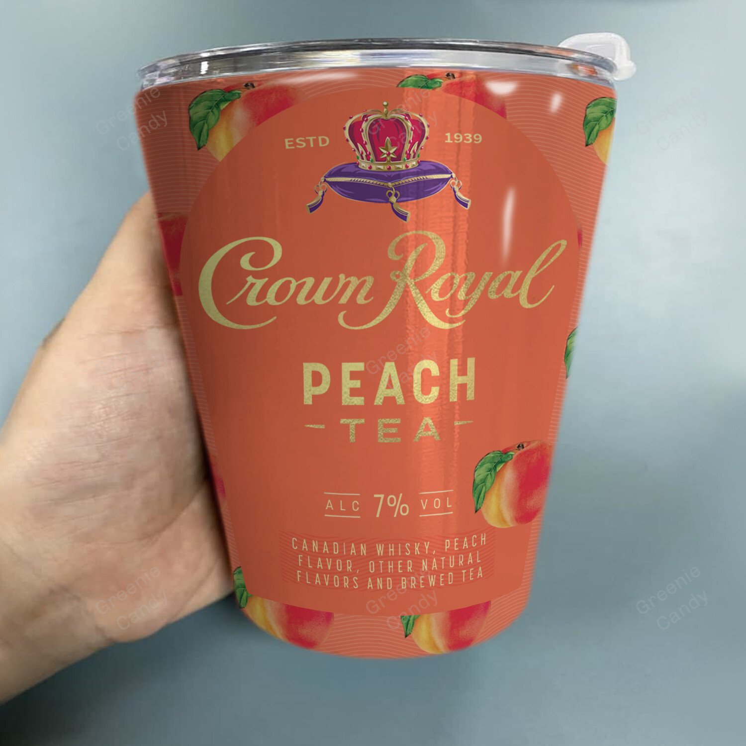 Personalized Crown Peach Whiskey Tumbler 3 Personalized Crown Peach Whiskey Tumbler 1 2