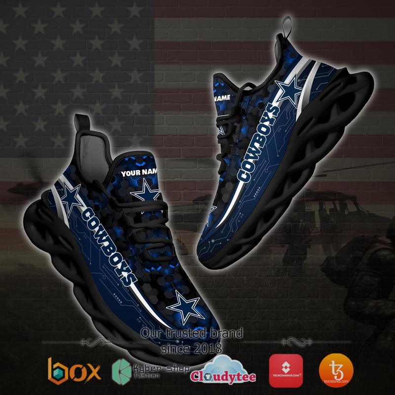 Dallas Cowboys Football Team Personalized Clunky Max Soul Sneaker 4 Personalized Dallas Cowboys Football Team Clunky Max Soul Shoes 1 2 3