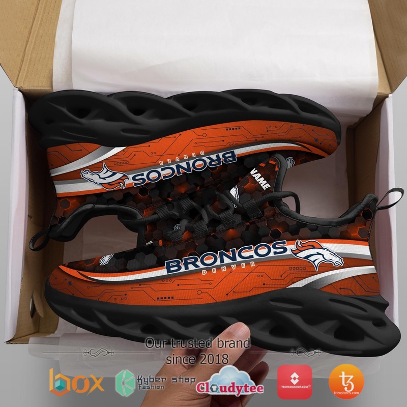 Denver Broncos Football Team Personalized Clunky Max Soul Sneaker 2 Personalized Denver Broncos Football Team Clunky Max Soul Shoes 1