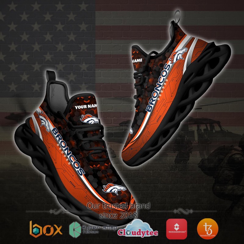 Denver Broncos Football Team Personalized Clunky Max Soul Sneaker 4 Personalized Denver Broncos Football Team Clunky Max Soul Shoes 1 2 3