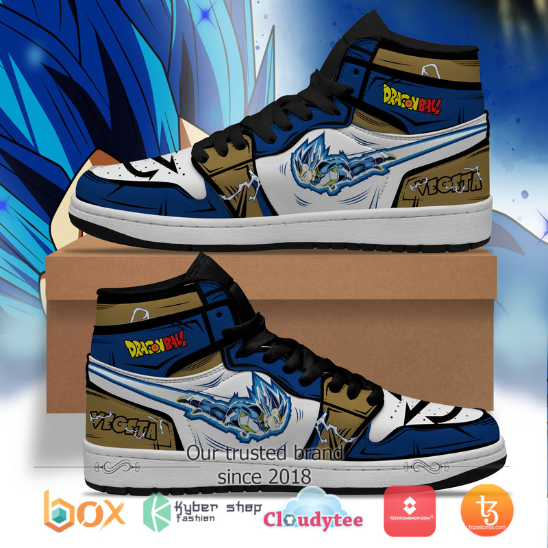 Personalized Dragon Ball Vegeta Blue Air Jordan High Top Shoes 2 Personalized Dragon Ball Vegeta Blue Air Jordan High Top Shoes 1