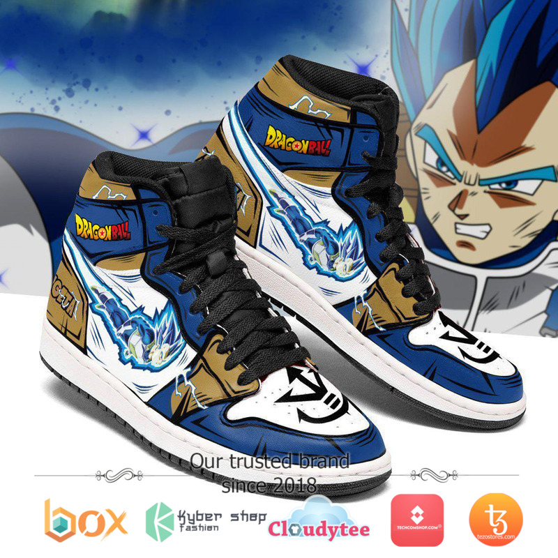Personalized Dragon Ball Vegeta Blue Air Jordan High Top Shoes 4 Personalized Dragon Ball Vegeta Blue Air Jordan High Top Shoes 1 2 3