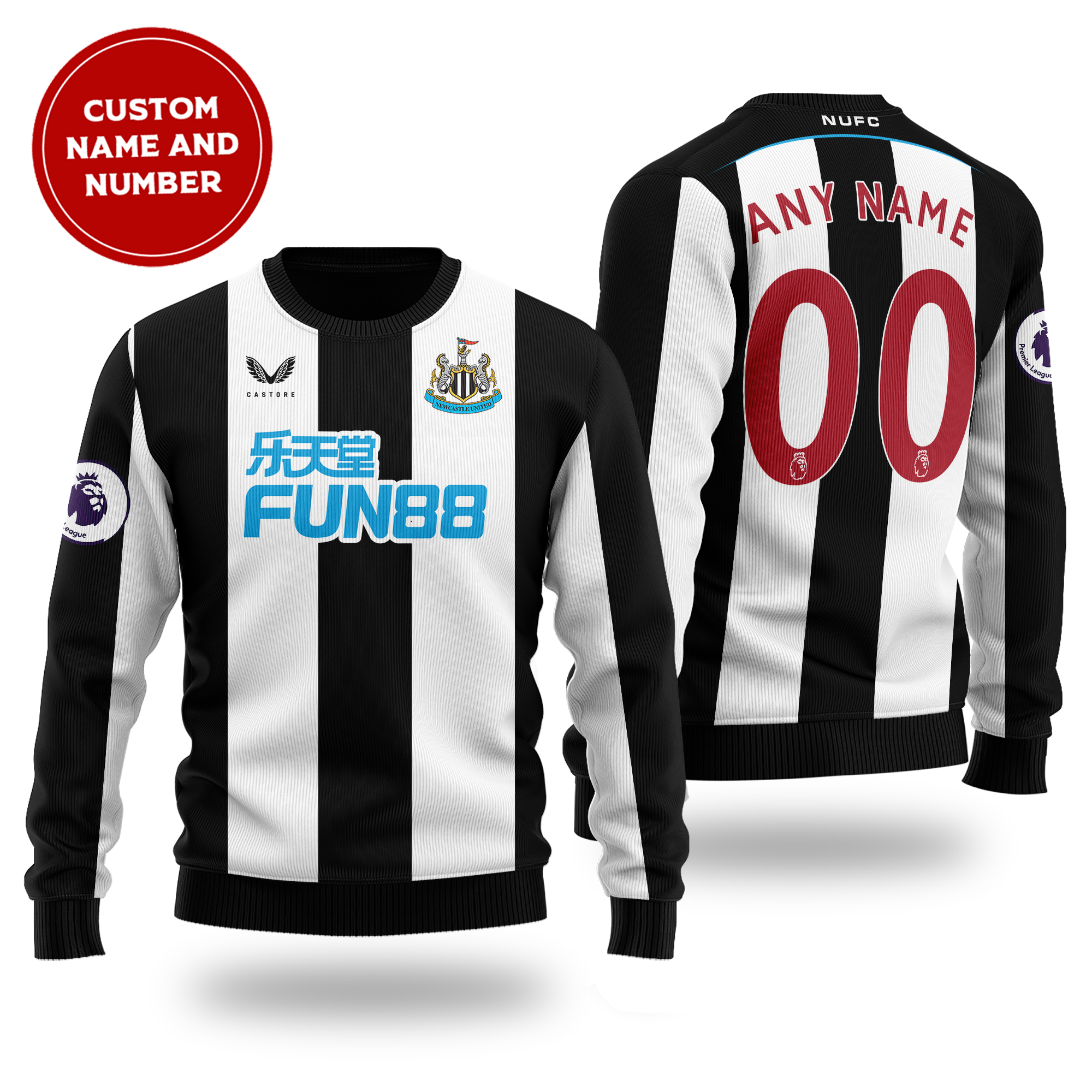 Personalized Fun88 Newcastle United Christmas Sweater