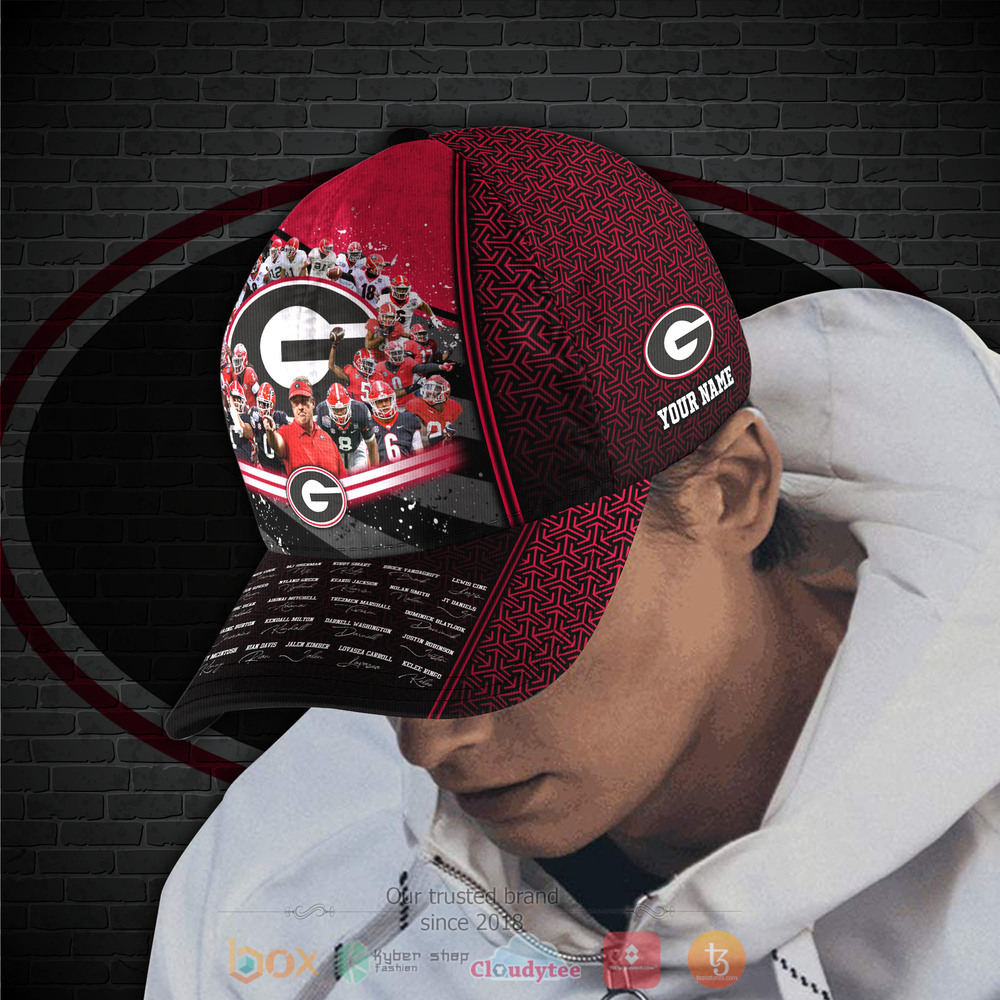 Personalized Georgia Bulldogs Football Player NCAA Custom hat Cap 5 Personalized Georgia Bulldogs Football Player NCAA Custom cap 1 2 3 4