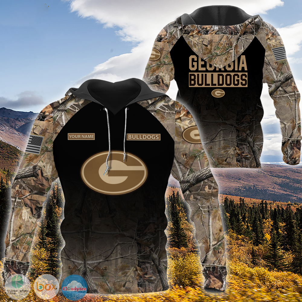 Personalized Georgia Bulldogs hunting camo custom jersey shirt, hoodie 3 Personalized Georgia Bulldogs hunting camo custom 3d shirt hoodie 1 2