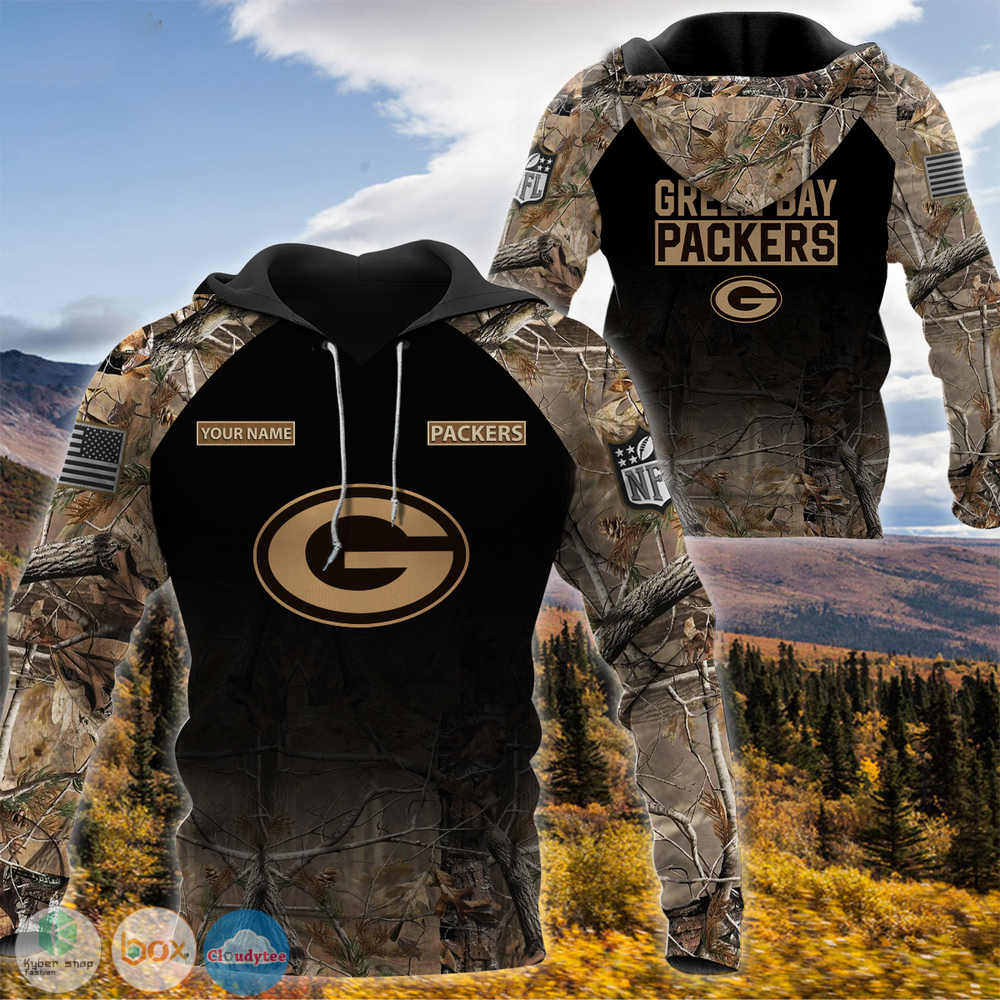 Personalized Green Bay Packers NFL hunting camo custom 3d shirt hoodie 1 2 3
