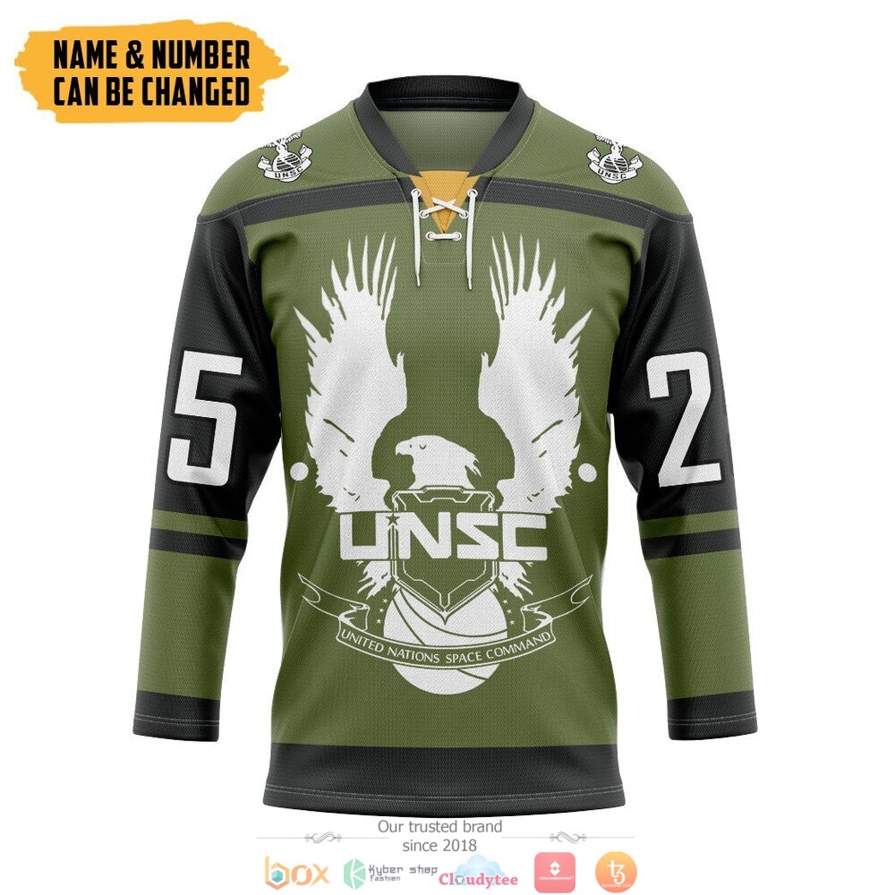 Personalized Halo United Nations Space Command custom hockey jersey