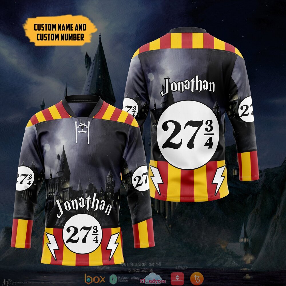 Harry Potter Gryffindor custom Personalized hockey jersey 3 Personalized Harry Potter Gryffindor custom hockey jersey 1 2