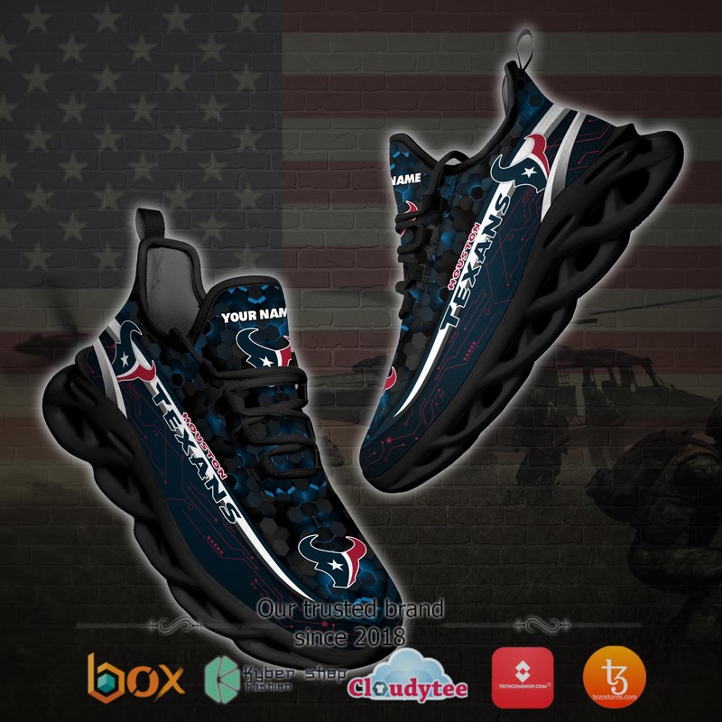 Houston Texans Football Team Personalized Clunky Max Soul Sneaker 4 Personalized Houston Texans Football Team Clunky Max Soul Shoes 1 2 3