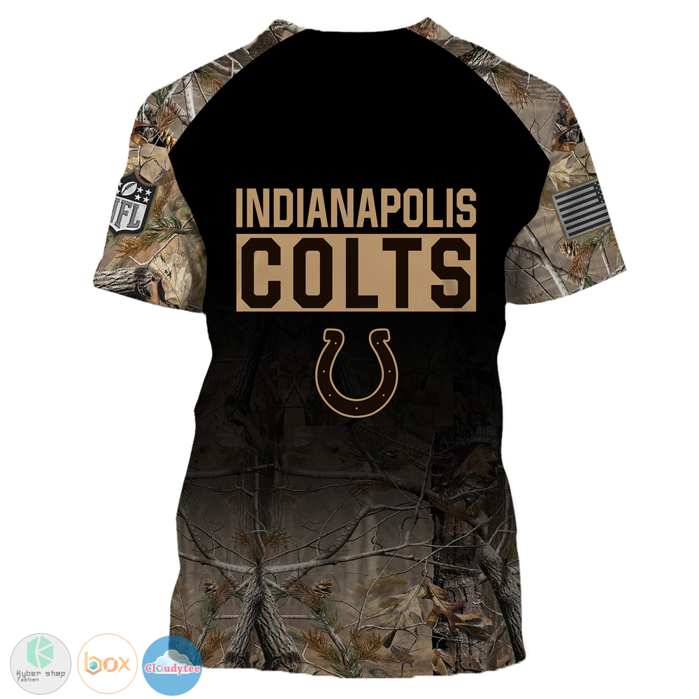 Personalized Indianapolis Colts NFL hunting camo custom 3d shirt hoodie 1 2 3 4 5 6