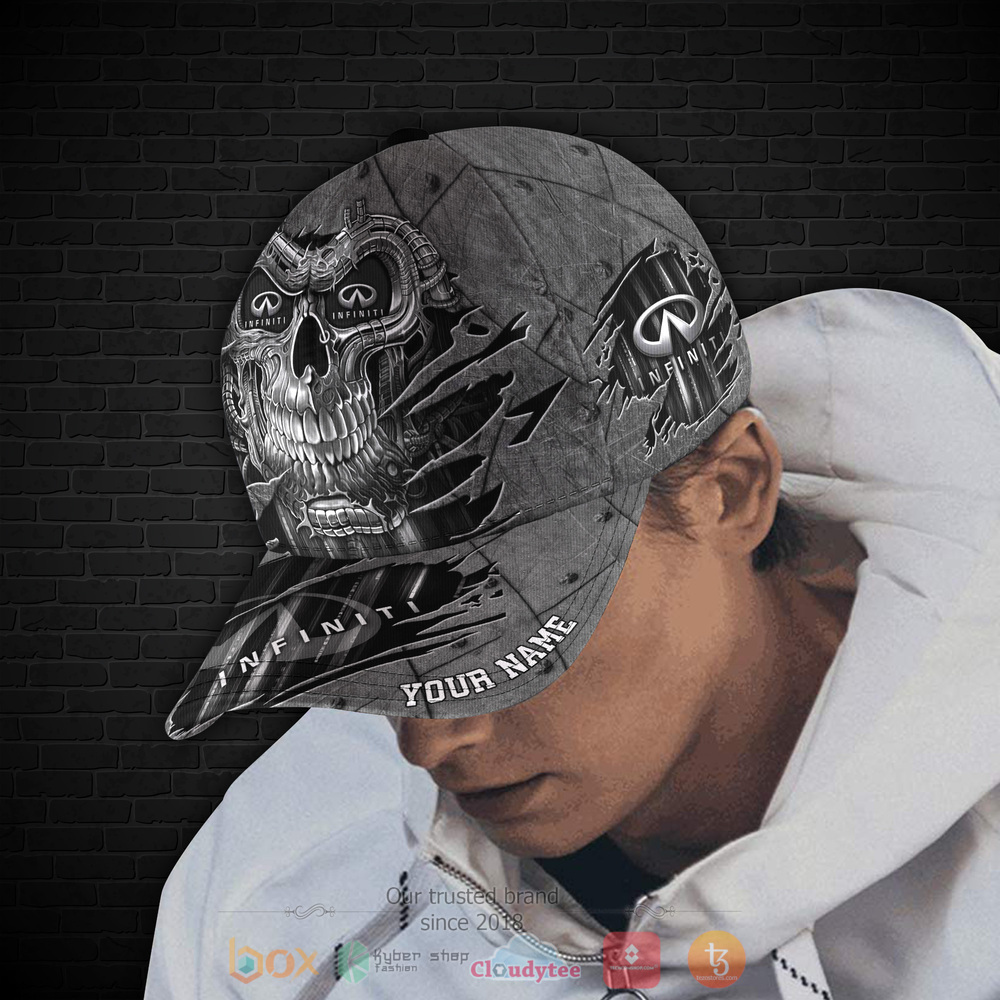 Personalized Skull Infiniti Custom hat Cap 4 Personalized Infiniti Skull Custom cap 1 2 3