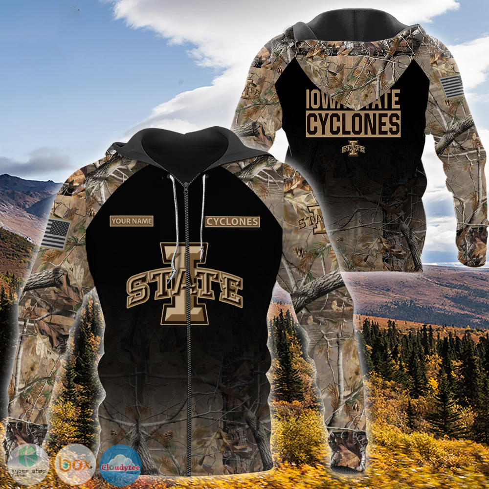 Personalized Iowa State Cyclones hunting camo custom jersey shirt, hoodie 5 Personalized Iowa State Cyclones hunting camo custom 3d shirt hoodie 1 2 3 4