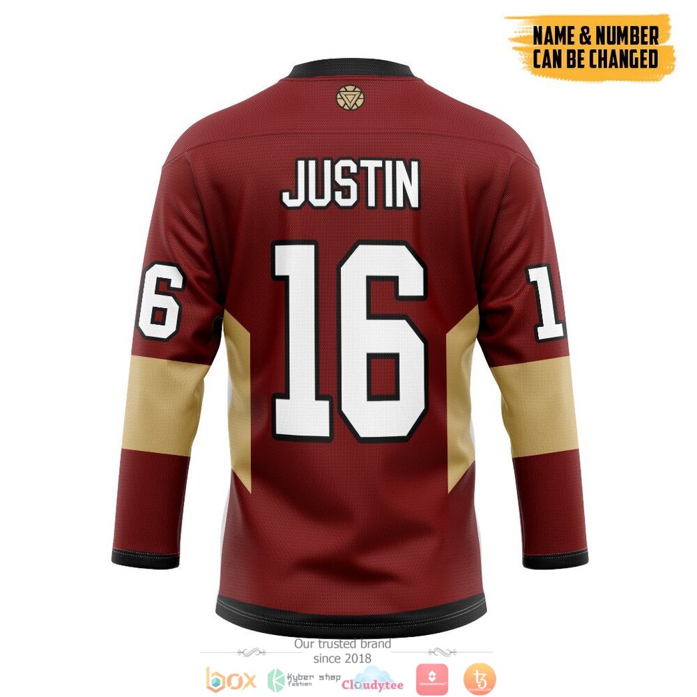 Iron Man custom Personalized hockey jersey 2 Personalized Iron Man custom hockey jersey 1