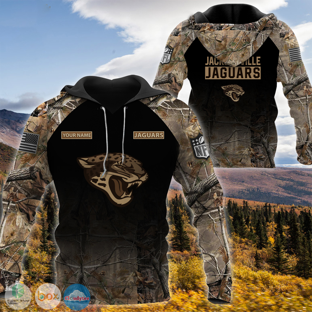 Personalized Jacksonville Jaguars NFL hunting camo custom 3d shirt hoodie 1 2 3