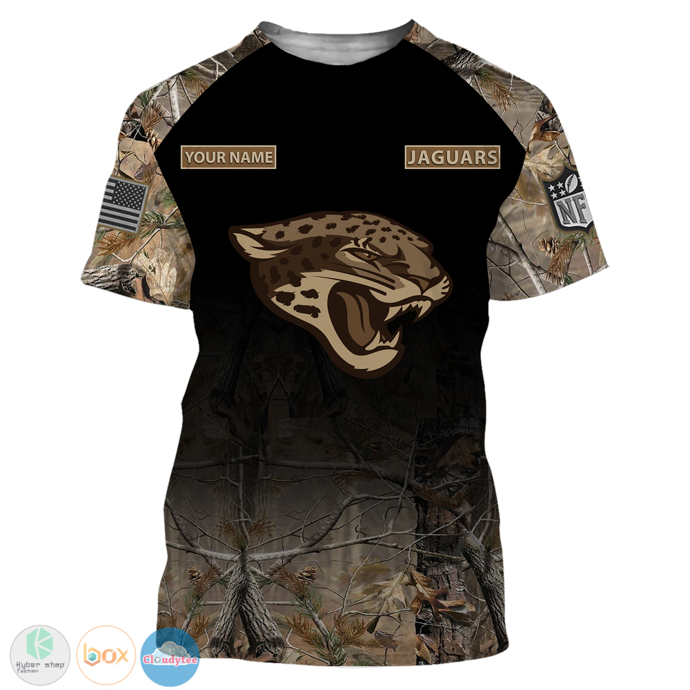 Personalized Jacksonville Jaguars NFL hunting camo custom 3d shirt hoodie 1 2 3 4 5 6 7
