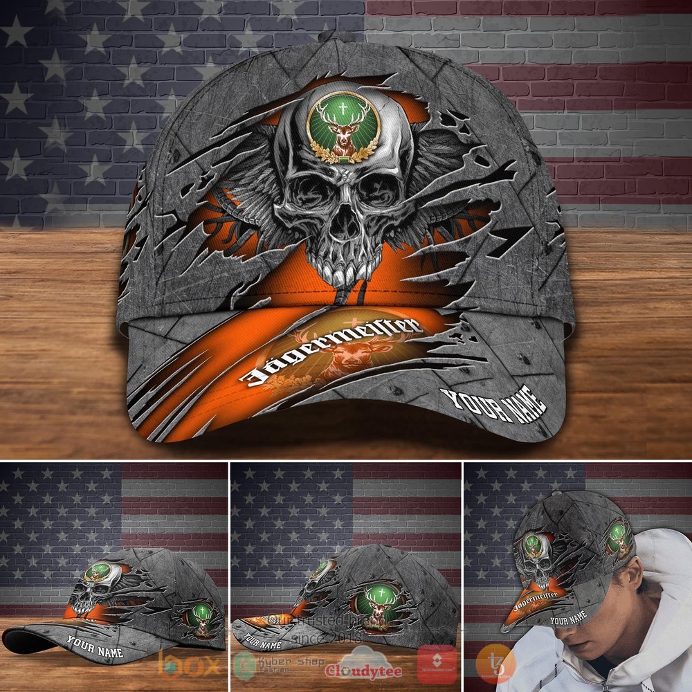 Personalized Jagermeister Skull Wings Custom Cap