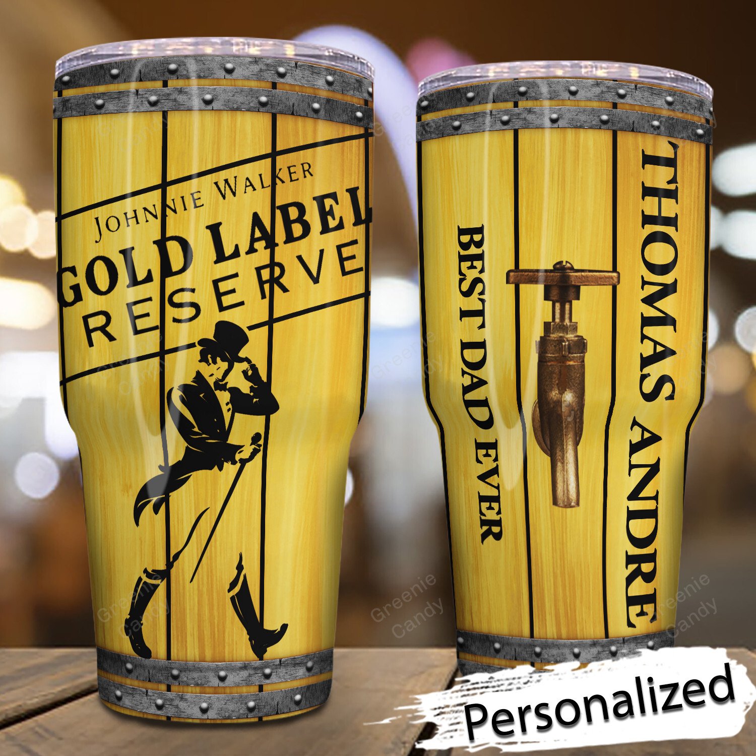 Personalized Johnnie Walker Gold Label Whiskey Tumbler