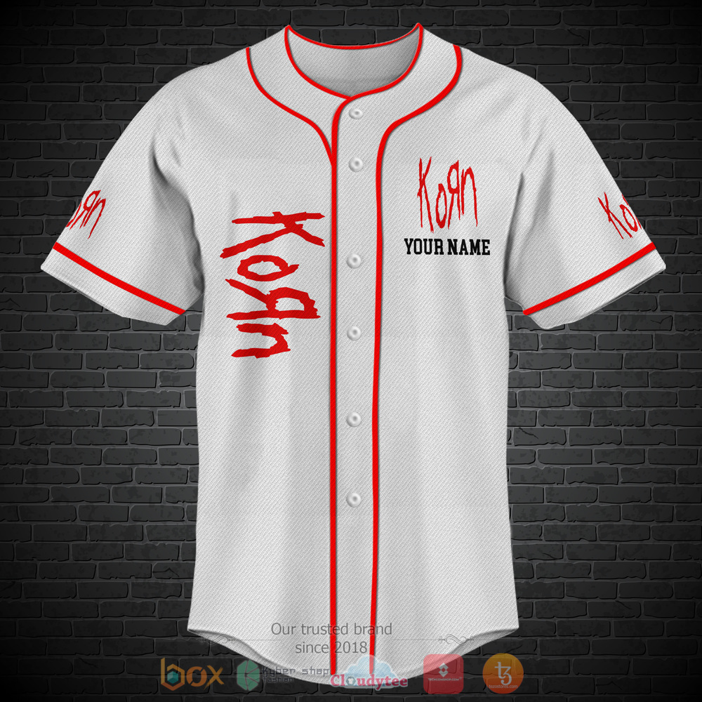 Personalized Korn band custom baseball jersey shirt 3 Personalized Korn band custom baseball jersey 1 2