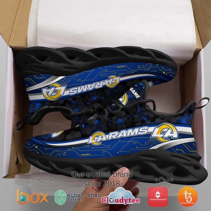 Personalized Los Angeles Rams Football Team Max Soul Clunky Sneaker 2 Personalized Los Angeles Rams Football Team Max Soul Clunky Sneaker 1