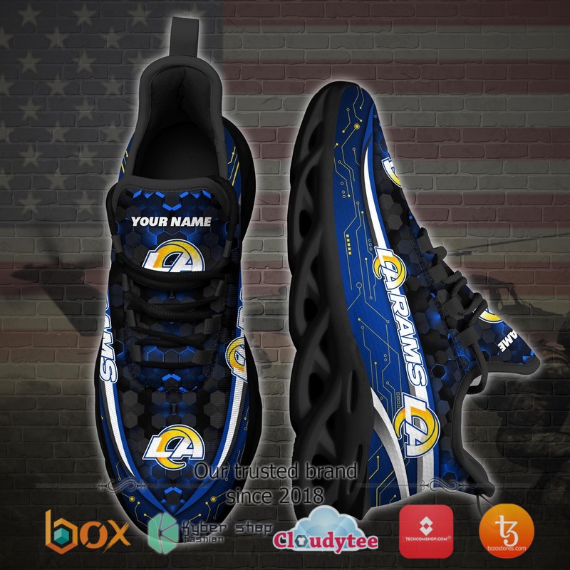 Personalized Los Angeles Rams Football Team Max Soul Clunky Sneaker 3 Personalized Los Angeles Rams Football Team Max Soul Clunky Sneaker 1 2