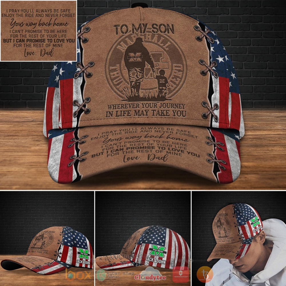 Personalized Marshall Thundering Herd To My Son Custom Cap