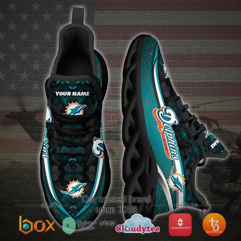 Personalized Miami Dolphins Football Team Max Soul Clunky Sneaker 3 Personalized Miami Dolphins Football Team Max Soul Clunky Sneaker 1 2