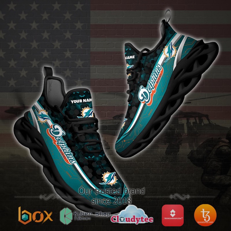 Personalized Miami Dolphins Football Team Max Soul Clunky Sneaker 4 Personalized Miami Dolphins Football Team Max Soul Clunky Sneaker 1 2 3