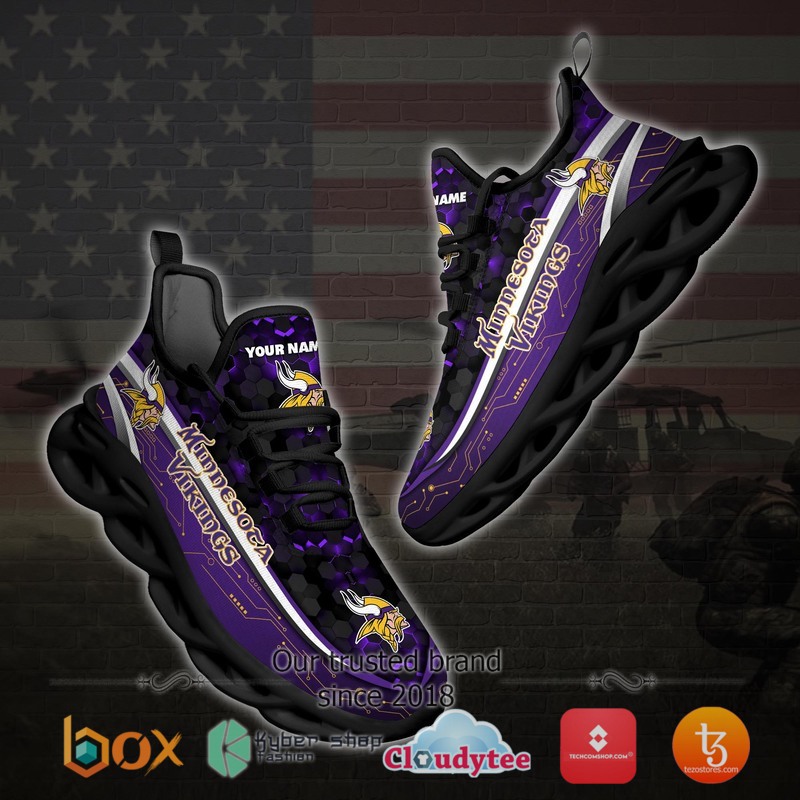 Personalized Minnesota Vikings Football Team Max Soul Clunky Sneaker 4 Personalized Minnesota Vikings Football Team Max Soul Clunky Sneaker 1 2 3