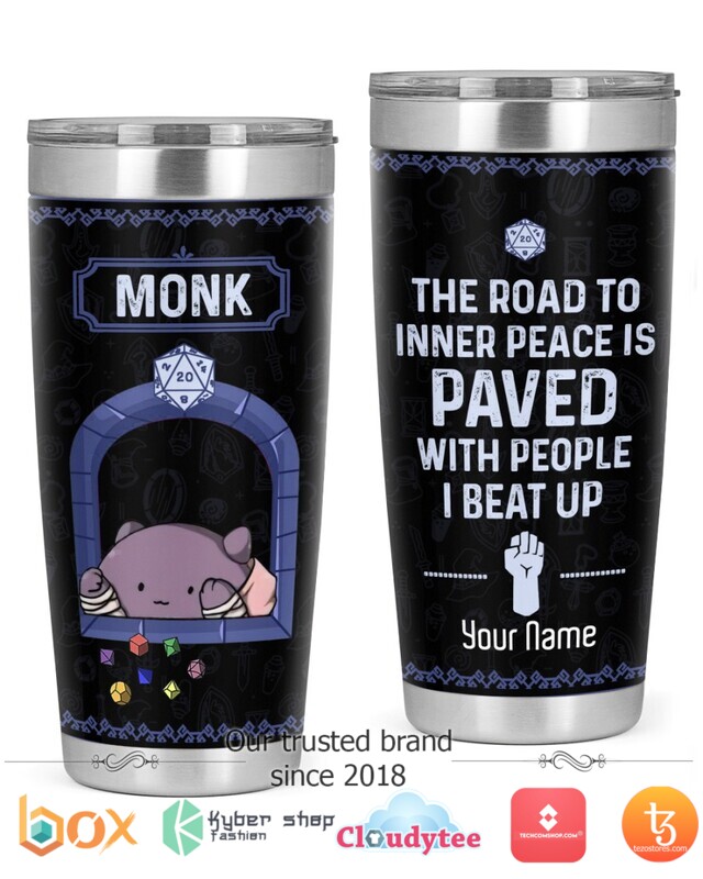 Personalized Monk The Road to inner peace is paved with people i beat up tumbler